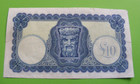 1938 Irish Ten Pound Banknote Old Ireland   10 Note Lady Lavery