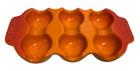 Nwt Le Creuset  flame  Egg Tray   6 Count Half Dozen Stoneware Carton