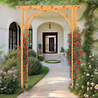 Garden Arches 7ft Patio Arbor Natural Wood Trellis Climbing Plants Wedding Party