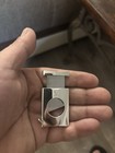 Louis Vuitton Lv Silver Metal Cigar Cutter With Leather Pouch