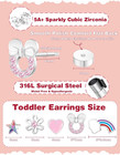 Hypoallergenic Earrings For Girls Toddler Kids  Cute Infant Baby Earrings Flatba
