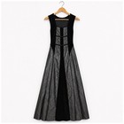 Renaissance Medieval Gown Dress Womens Size S Black Silver Velvet Cosplay