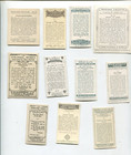 11 Mixed English Vintage Cigarette Tobacco Collector Card Lot