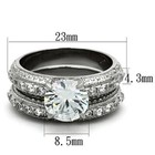 Stainless Steel 3 25 Ct Round Cut Cz Vintage Wedding Ring Set Women s Size 5-10