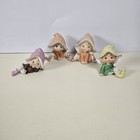 Lot Of 4 Vintage Ceramic Pixie Elf Figurines - 1970s Kitsch Shelf Sitters