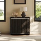 Fluted Buffet Cabinet Sideboard Console Table Buffet Cabinet W storage   Doors