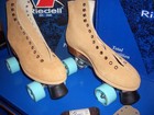 New Riedell 130l Tan Suede Leather Size 9 Mens ladies 10 Mediums 
