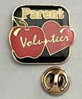 Parent Teacher School Volunteer Vintage Soft Enamel Lapel Pin 