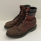Vintage Usa Red Wing 404 Moc Toe Super Sole Leather Work Boots Men s Us 7 D