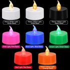 Flickering Warm White Led Tea Lights - 12 To 400 Pack Options Available