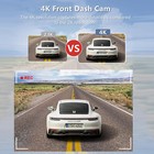 4k Dash Cam Front Dash Camera Super Night Vision Wifi gps With 64gb Sd Card  