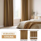 Golden Brown Velvet Curtains  Pair  Blackout   Insulated  52x84 Inches