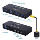 Vga Kvm Switch 4 Port  Usb Vga Kvm Switcher For 4 Computers Share 1 Monitor 3   