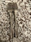 1847 Rogers Bros Daffodil Dinner Fork Lot 2 Two International Silver Plate 1950