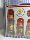 Baby Looney Tunes Baby Starter Set Bottles   Pacifier 7 Piece Set Vintage New