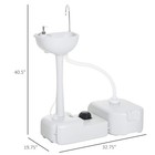 Kleankin Outdoor Camp Hand Sink Removable Hand Washing Basin Sanitary Ware
