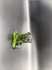 Vintage Guernsey Glass Miniature Bulldog Figure In Green