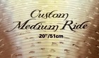 Zildjian K Custom Medium 20  Ride Cymbal
