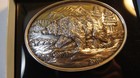Nocona Oval Antique  Scroll Grizzly Bear Buckle Belt Buckle 37045
