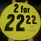 1959 -  firestone   2 For 22 22 -  Tire Sale - Inside Tire Sign - Original