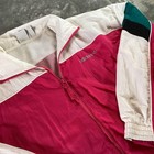 Adidas Originals Jacket Womens Small Pink White Colorblock Track Windbreaker