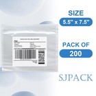 7 5  X 5 5  Shipping Label Sleeves  Sjpack 200 Bags  Transparent-7 5  X