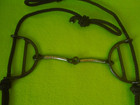 New Top Quality Draw Gag Bridle 5-1 2  Copper Inlay Mouth Snaffle Bit rope Cheek