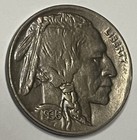 1936-d Buffalo Nickel Au - Full Date Full Horn - Beautiful Rainbow Tone      