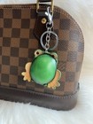 Leather Frog Bag Charm Keychain Car Key Fob Handmade Gift New