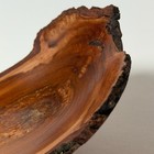 Signed Cherry Burl Live Edge Wood Bowl Hand Turned Rustic Artisan Wooden Bowl