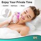 Bath Pillow For Bathtub Support Neck Head Back With Non-slip Suction Cups