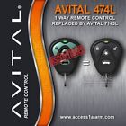 New Avital 7143l 4-button 1-way Remote Control For The Discontinued Avital 474l