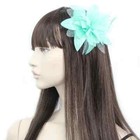 Ladies Hair Fascinator Flower And Feather Comb Wedding Races Proms Bridal