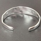 Silver 925 Vintage Men s Bangle  Hammered Finish  Adjustable  Silver Tone