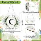 Monogram Wreaths For Front Door Wreath Wooden Welcome Sign For Front Letter C