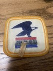 Vintage U s  Mail Eagle Patch Sew-on 3 1 4   - Embroidered Yellow Border Usps