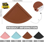 4pcs Fan-shaped Page Book Marks  Leather Bookmark For Women  Handmade Book Marks