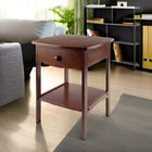 Winsome 94918 Brown Curved Wood End Table Nightstand 22x18x18 Inch With