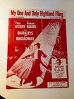 Rare Signed  My One And Only Highland Fling Sheet Music By Harry Warren Gershwin