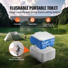 Uimoso Portable Toilet Flush Travel Camping 5 3 Gal Commode Potty With Carry Bag