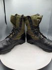Vintage Jungle Boots Us Military 10 Vietnam Era Leather Canvas 60s 70s Combat