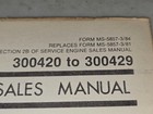 Briggs   Stratton Ms-5857 Sales Manual  March 1984 - Free Shipping W tracking