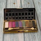 9 Colors Glitter Eyeshadow Eye Shadow Palette   Makeup Cosmetic Brush Set Us