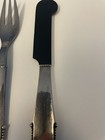 George Jensen Caviar Knife Spreader And Fork Classic Beaded Pattern Sterling