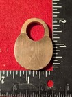 1870 s Climax Brass Oval Padlock W  Key  Old Vintage Antique Lock Lot  213
