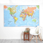 Giant World Map Poster - Mega-map Of The World - Front Sheet Laminated - 46 X 80