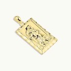 Gold Plated Sterling Silver Large Rectangle St Christopher Pendant