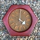 Howard Miller Arthur Umanoff Hexagonal Wood Wall Clock No  522 George Nelson