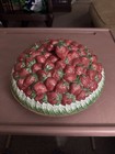 Vintage Regent Gallery Ceramic Strawberry Strawberries Pie Pan  Dish Plate Htf 
