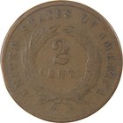 1868 Two Cent Piece Vg Very Good 2c Coin
